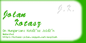 jolan kotasz business card